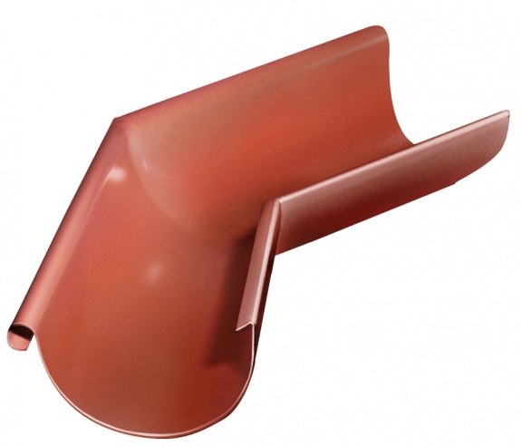 Угол желоба внешний 135 гр 125 мм RAL 8004 терракота