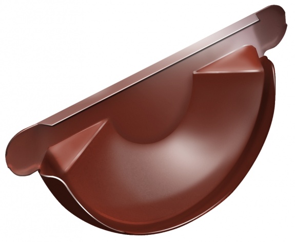 Заглушка торцевая универсальная 125 мм RAL 8004 терракота