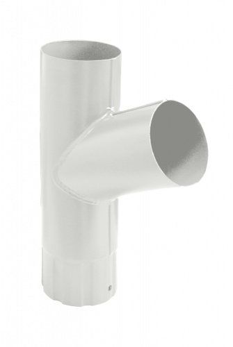 Тройник трубы,100 мм RAL 9003 сигнальный белый