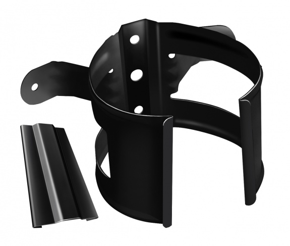 Кронштейн трубы на дерево 90мм RAL 9005 черный