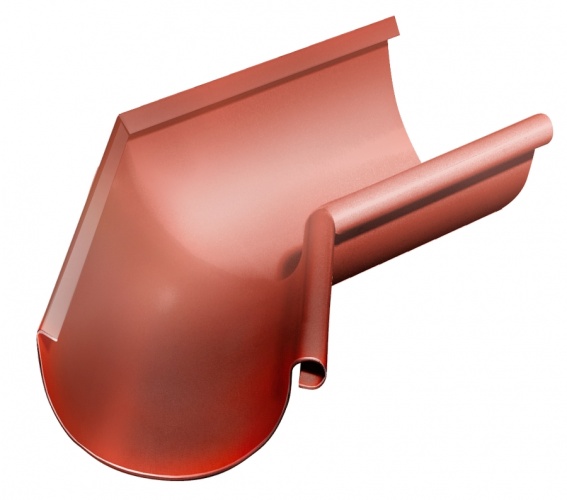 Угол желоба внутренний 135 гр 125 мм RAL 8004 терракота