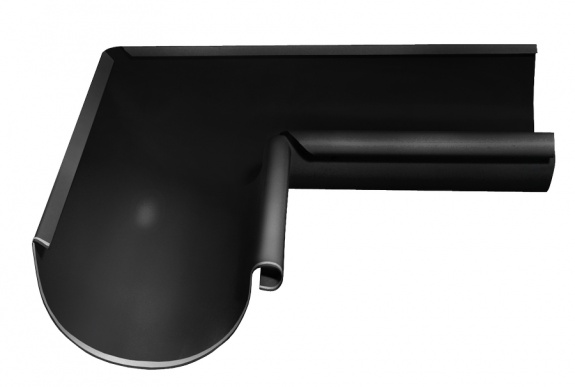 Угол желоба внутренний 90 гр 125 мм RAL 9005 черный