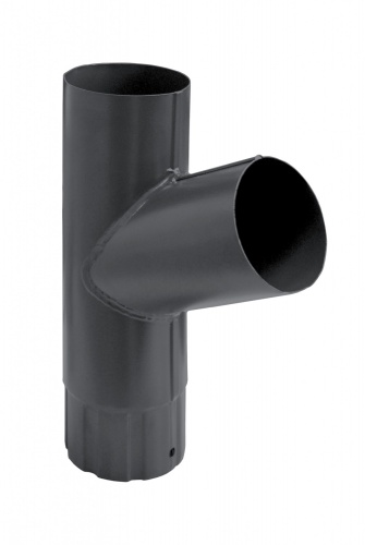 Тройник трубы,90 мм RAL 7024 мокрый асфальт