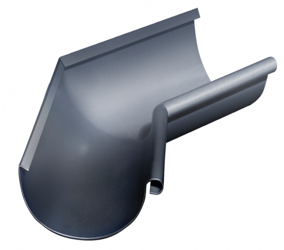 Угол желоба внутренний 135 гр 125 мм RAL 7024 мокрый асфальт