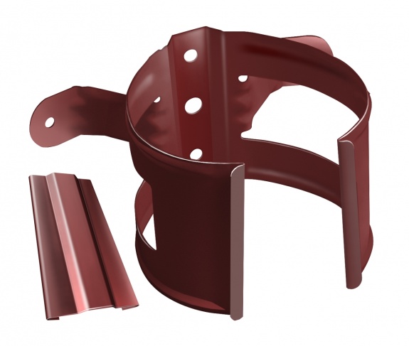 Кронштейн трубы на дерево 90мм RR 29 красный