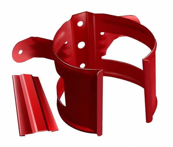 Кронштейн трубы на дерево 90мм RAL 3011 коричнево-красный