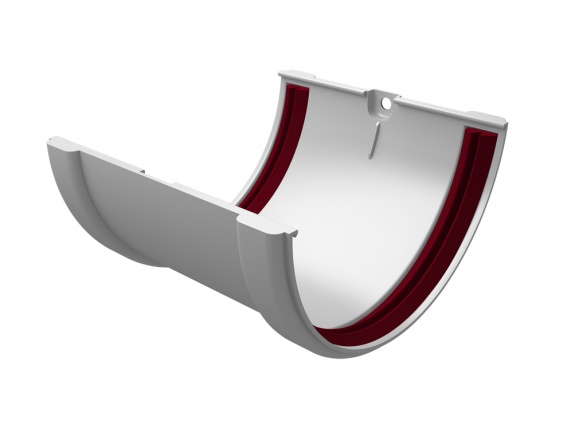 Соединитель желобов ПВХ Grand Line белый