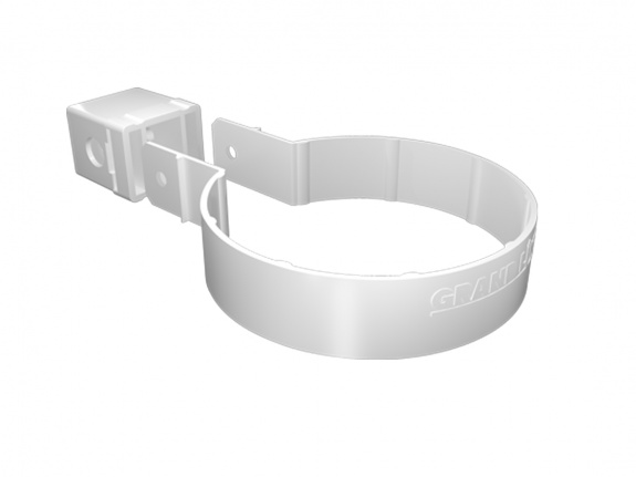 Хомут трубы Kliker ПВХ Grand Line Premium белый