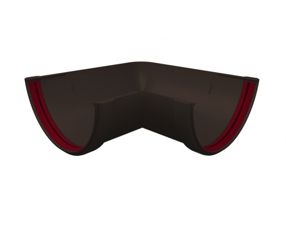 Угол желоба 90 град. универсальный ПВХ Grand Line коричневый (RR 32)