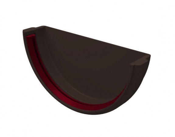 Заглушка желоба универсальная ПВХ Grand Line коричневая (RR 32)