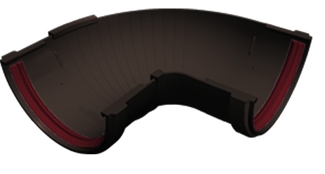 Угол желоба составной 90-150 град. ПВХ Grand Line коричневый (RR 32)