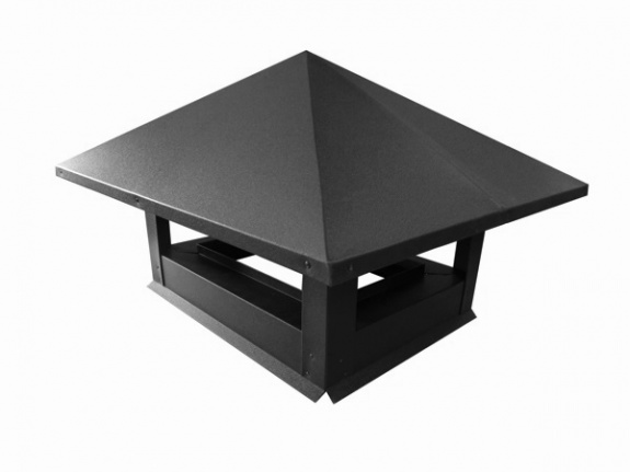 Дымник на трубу 520х390мм 0,5 Satin с пленкой RAL 7024 мокрый асфальт