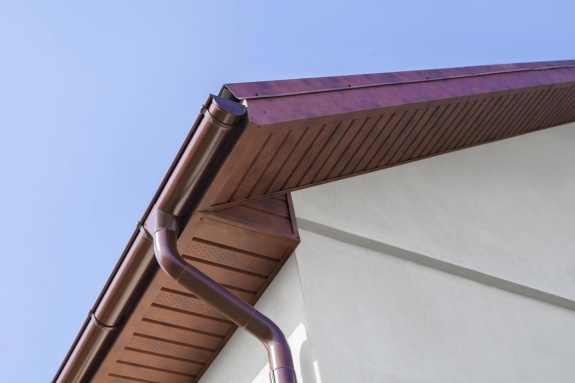 Софит металлический центральная перфорация 0,45 Print Elite с пленкой Choco Wood