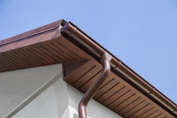 Софит металлический центральная перфорация 0,45 Print Elite с пленкой Choco Wood