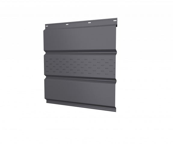 Софит металлический центральная перфорация 0,5 Satin с пленкой RAL 7004 сигнальный серый