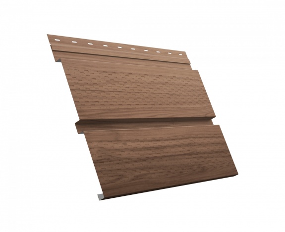 Металлический софит Квадро брус с перфорацией 0,45 Print Elite Honey Wood