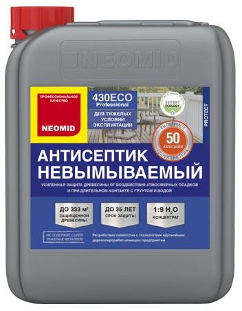 NEOMID 430 eco Антисептик-консервант невымываемый, 5 кг, 1:9 (канистра)