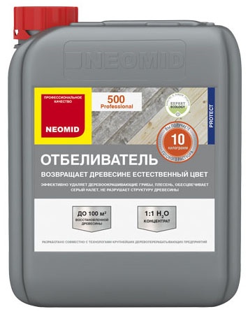 NEOMID 500 Отбеливатель для древесины, 5 кг, 1:1 (канистра)