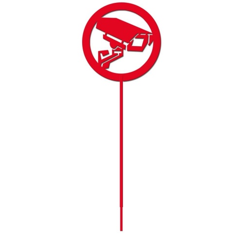 Информационный знак на штоке Duck & Dog 002 Видеонаблюдение