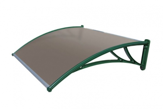 Krovent из поликарбоната 1200х930х280 бронзовый (зел.кроншт)