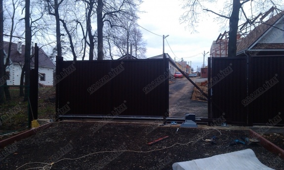 Ворота откатные Estet 2,0х3,5 RAL 8017