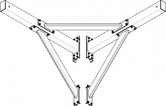 Кронштейн угловой под гасительную сетку RAL 6005