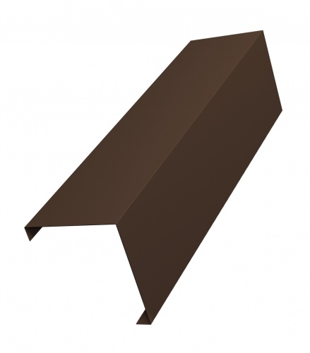 Декоративная накладка на столб угловая жалюзи Milan,Tokyo 0,45 PE-double с пленкой RAL 80117 шоколад