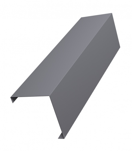 Декоративная накладка на столб угловая 0,7 PE с пленкой RAL 7004 сигнальный серый