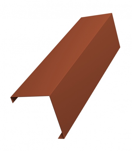 Декоративная накладка на столб угловая жалюзи Milan,Tokyo 0,5 PurLite Мatt RAL 8004 терракота