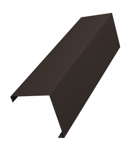 Декоративная накладка на столб угловая жалюзи Milan,Tokyo 0,5 Satin с пленкой RR 32 темно-коричневый