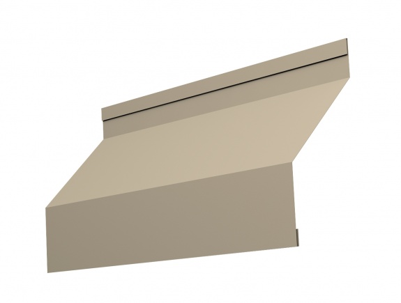 Ламель жалюзи Milan 0,5 Satin с пленкой RAL 1015 светлая слоновая кость