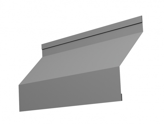 Ламель жалюзи Milan 0,45 PE с пленкой RAL 9006 бело-алюминиевый