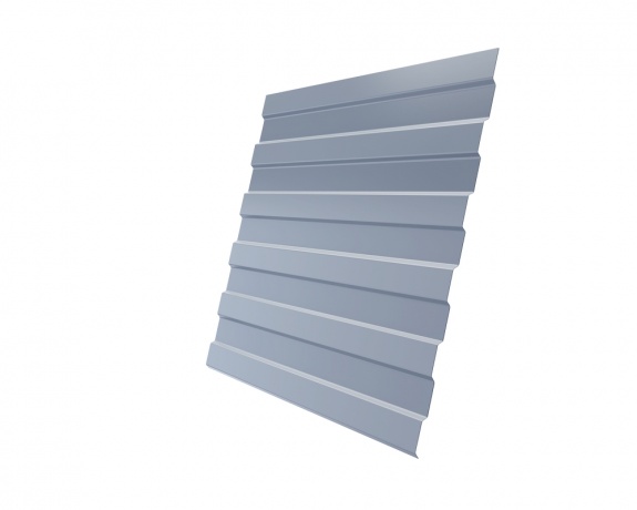 Профнастил С8А 0,5 Satin с пленкой RAL 9006 бело-алюминиевый