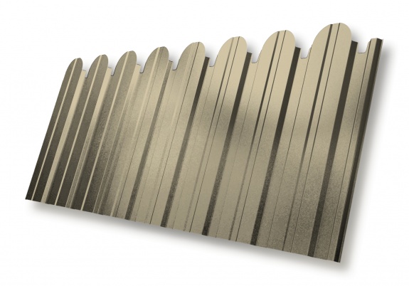 Профнастил С10B фигурный 0,45 PE RAL 1015 светлая слоновая кость