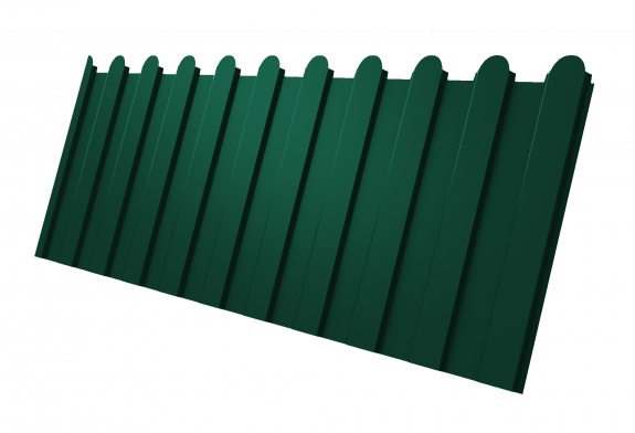 Профнастил С8А фигурный 0,45 PE с пленкой RAL 6005 зеленый мох_old