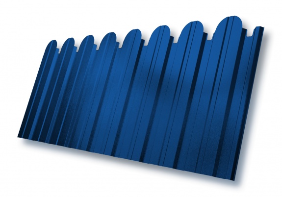 Профнастил С10B фигурный 0,45 PE RAL 5005 сигнальный синий