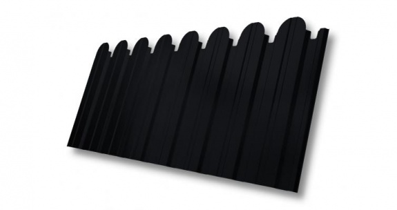 Профнастил С10B фигурный 0,45 Drap RAL 9005 черный