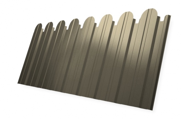 Профнастил С10B фигурный 0,45 PE с пленкой RAL 1015 светлая слоновая кость