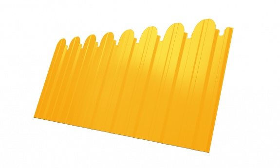 Профнастил С10B фигурный 0,45 PE RAL 1018 цинково-желтый