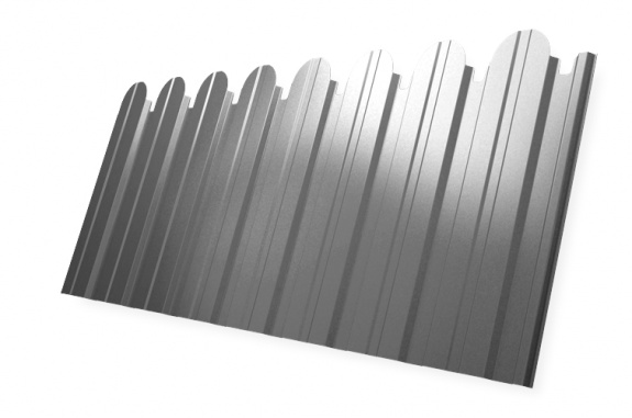 Профнастил С10B фигурный 0,45 PE с пленкой RAL 9003 сигнальный белый