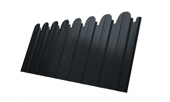 Профнастил С10B фигурный 0,5 Rooftop Matte с пленкой RAL 7016