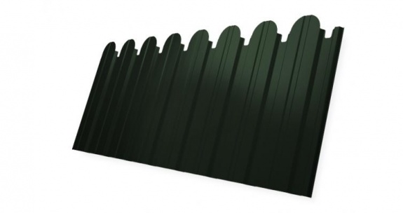 Профнастил С10B фигурный Grand Line 0,5 GreenCoat Pumatt с пленкой RR 11 (RAL 6020)