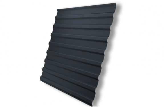 Профнастил С20В Grand Line 0,5 Atlas RAL 7016 антрацитово-серый