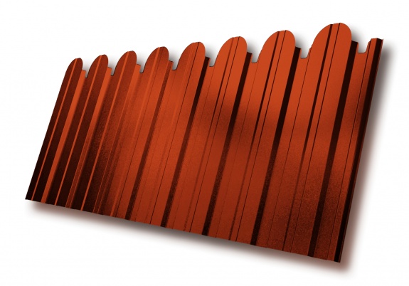Профнастил С10B фигурный 0,45 PE RAL 2004 оранжевый