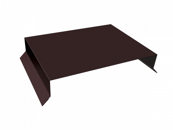 Парапетная крышка прямая 100мм 0,45 PE с пленкой RAL 8017 шоколад