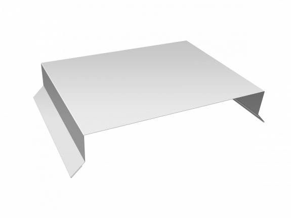 Парапетная крышка прямая 150мм 0,45 PE с пленкой RAL 9003 сигнальный белый