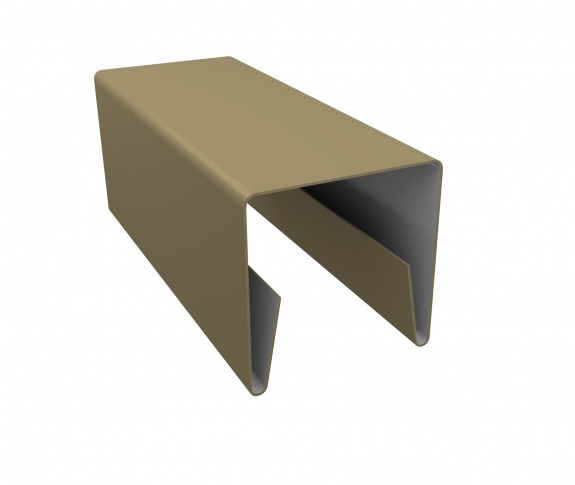 Планка П-образная заборная 20 0,45 PE с пленкой RAL 1014 слоновая кость