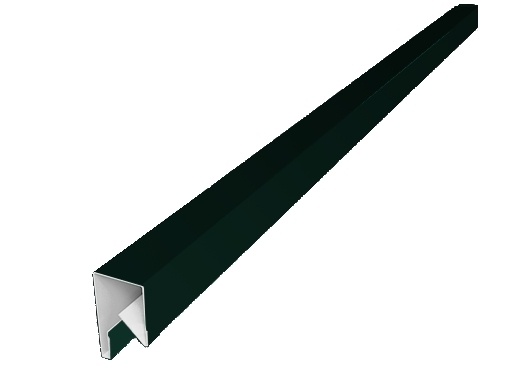 Планка П-образная заборная 17 0,45 PE-Double с пленкой RAL 6005 зеленый мох