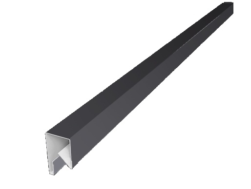 Планка П-образная заборная 17 0,5 Satin с пленкой RAL 7004 сигнальный серый