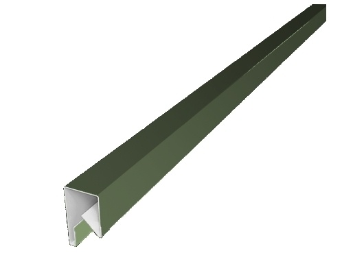 Планка П-образная заборная 20 0,45 PE с пленкой RAL 6019